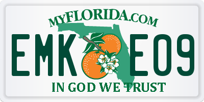 FL license plate EMKE09
