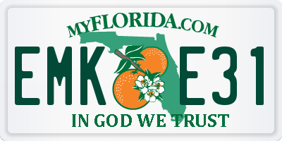 FL license plate EMKE31