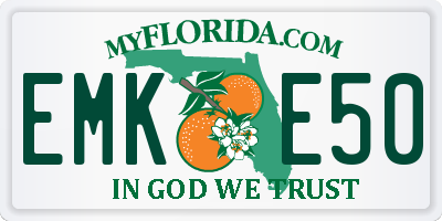 FL license plate EMKE50