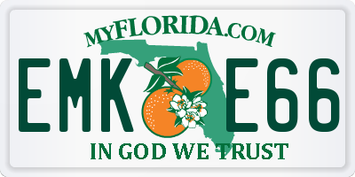 FL license plate EMKE66
