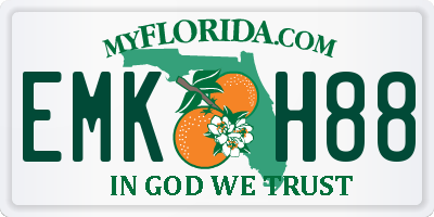 FL license plate EMKH88