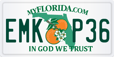 FL license plate EMKP36