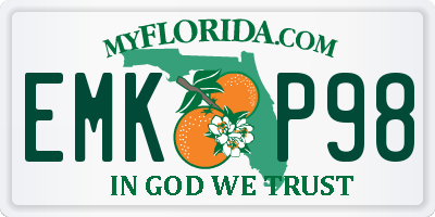 FL license plate EMKP98