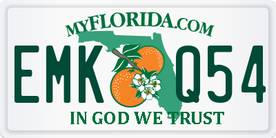 FL license plate EMKQ54