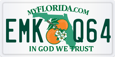 FL license plate EMKQ64
