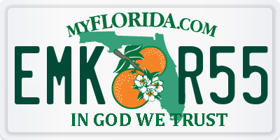 FL license plate EMKR55