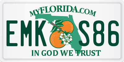 FL license plate EMKS86