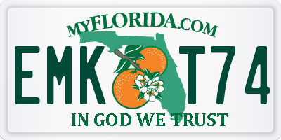 FL license plate EMKT74