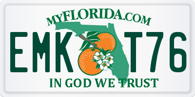 FL license plate EMKT76