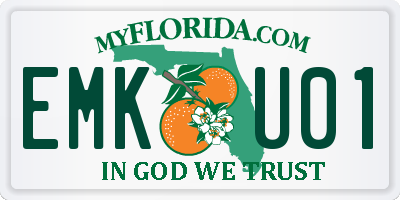 FL license plate EMKU01