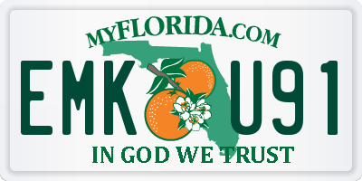 FL license plate EMKU91