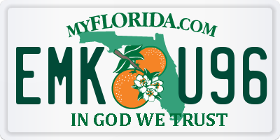 FL license plate EMKU96