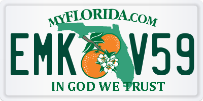 FL license plate EMKV59