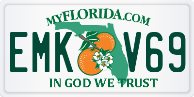 FL license plate EMKV69