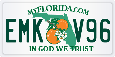 FL license plate EMKV96