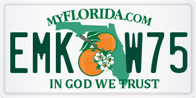 FL license plate EMKW75