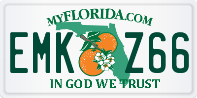 FL license plate EMKZ66