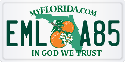 FL license plate EMLA85