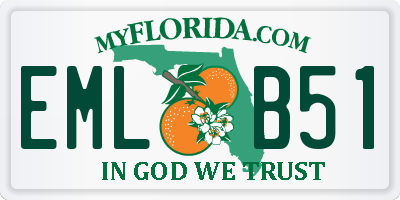 FL license plate EMLB51