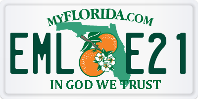 FL license plate EMLE21