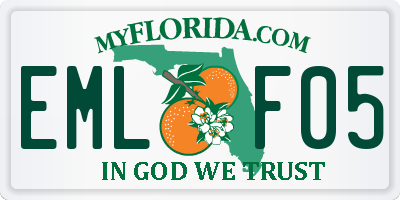 FL license plate EMLF05