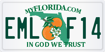 FL license plate EMLF14