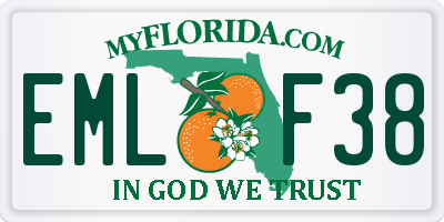 FL license plate EMLF38