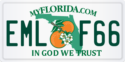 FL license plate EMLF66