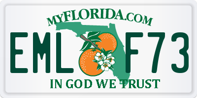 FL license plate EMLF73