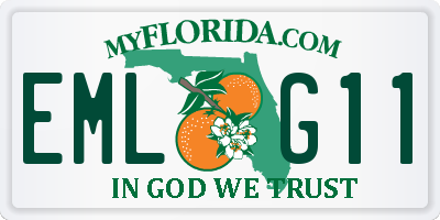 FL license plate EMLG11