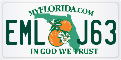 FL license plate EMLJ63