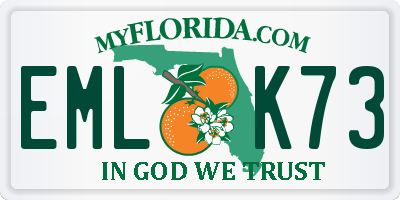 FL license plate EMLK73
