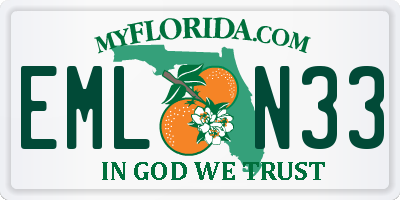 FL license plate EMLN33