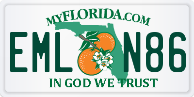 FL license plate EMLN86