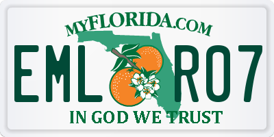 FL license plate EMLR07