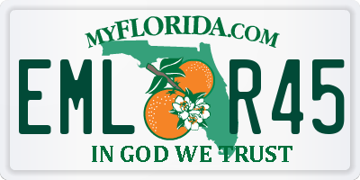 FL license plate EMLR45