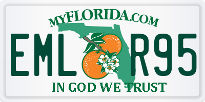 FL license plate EMLR95