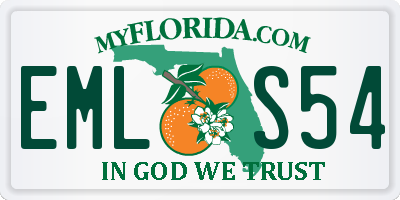 FL license plate EMLS54