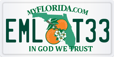 FL license plate EMLT33
