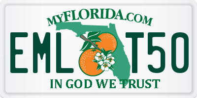 FL license plate EMLT50
