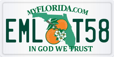 FL license plate EMLT58