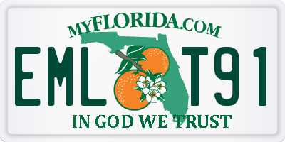 FL license plate EMLT91