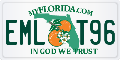 FL license plate EMLT96