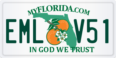 FL license plate EMLV51