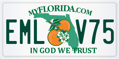 FL license plate EMLV75