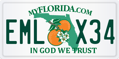 FL license plate EMLX34