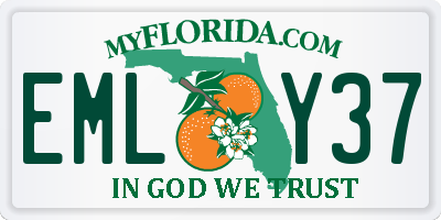 FL license plate EMLY37