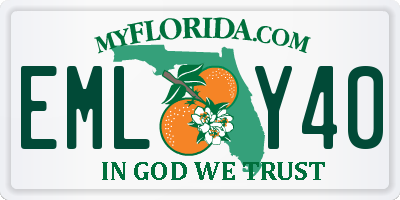 FL license plate EMLY40