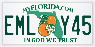 FL license plate EMLY45