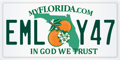 FL license plate EMLY47